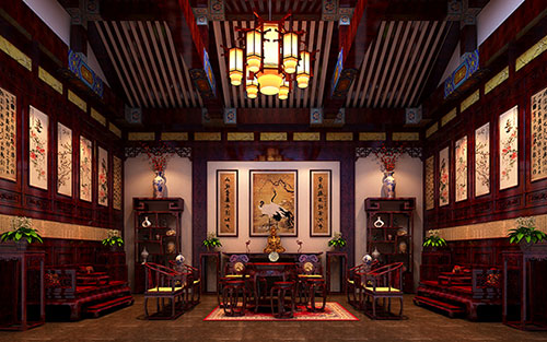 上海古色古香的中式四合院装修效果图