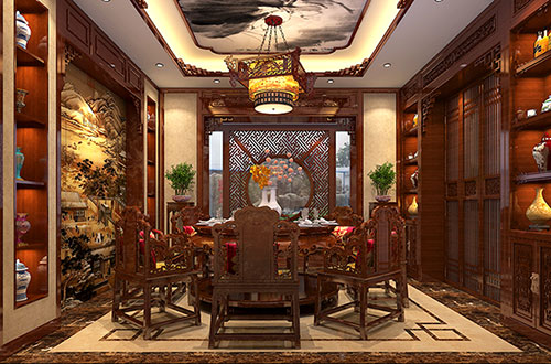 上海温馨雅致的古典中式家庭装修设计效果图